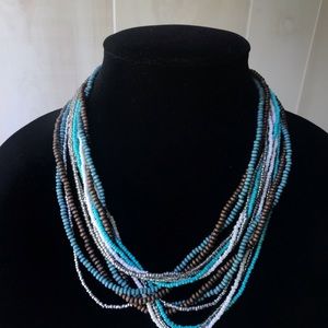 Bead layered necklace - long or short